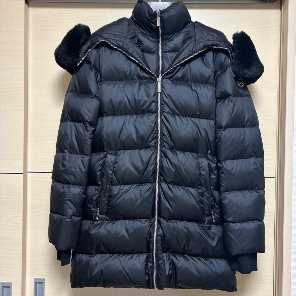 ❤️Michael Kors Black Quilted Jacket Double zipper 🆕